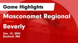 Masconomet Regional  vs Beverly  Game Highlights - Jan. 13, 2024