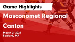 Masconomet Regional  vs Canton   Game Highlights - March 2, 2024