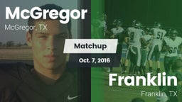 Matchup: McGregor  vs. Franklin  2016