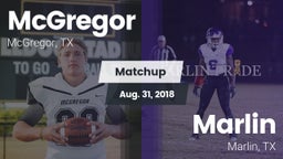 Matchup: McGregor  vs. Marlin  2018