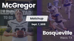 Matchup: McGregor  vs. Bosqueville  2018