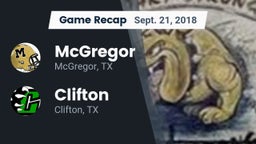 Recap: McGregor  vs. Clifton  2018