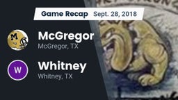 Recap: McGregor  vs. Whitney  2018