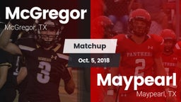 Matchup: McGregor  vs. Maypearl  2018