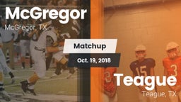 Matchup: McGregor  vs. Teague  2018
