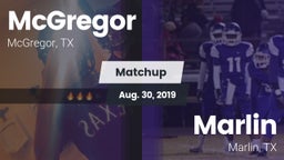 Matchup: McGregor  vs. Marlin  2019