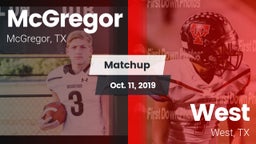 Matchup: McGregor  vs. West  2019