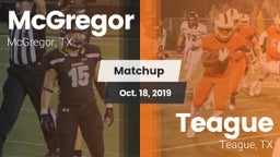 Matchup: McGregor  vs. Teague  2019