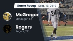 Recap: McGregor  vs. Rogers  2019