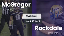 Matchup: McGregor  vs. Rockdale  2020