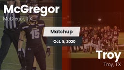 Matchup: McGregor  vs. Troy  2020