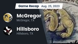 Recap: McGregor  vs. Hillsboro  2023