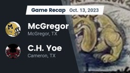 Recap: McGregor  vs. C.H. Yoe  2023