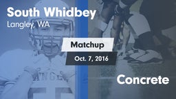 Matchup: South Whidbey High vs. Concrete 2016