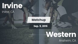 Matchup: Irvine  vs. Western  2016