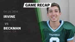 Recap: Irvine  vs. Beckman  2016