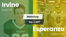 Matchup: Irvine  vs. Esperanza  2017