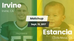 Matchup: Irvine  vs. Estancia  2017