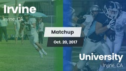 Matchup: Irvine  vs. University  2017