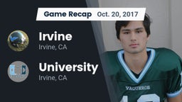 Recap: Irvine  vs. University  2017