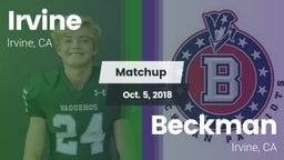 Matchup: Irvine  vs. Beckman  2018