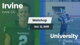 Matchup: Irvine  vs. University  2018