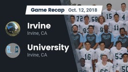 Recap: Irvine  vs. University  2018