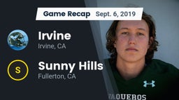 Recap: Irvine  vs. Sunny Hills  2019