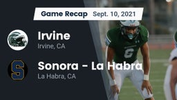 Recap: Irvine  vs. Sonora  - La Habra 2021