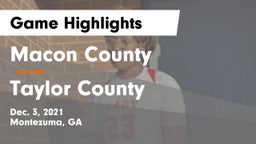 Macon County  vs Taylor County  Game Highlights - Dec. 3, 2021