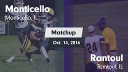Matchup: Monticello High vs. Rantoul  2016