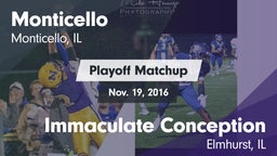 Matchup: Monticello High vs. Immaculate Conception  2016