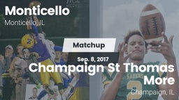 Matchup: Monticello High vs. Champaign St Thomas More  2017