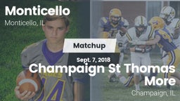 Matchup: Monticello High vs. Champaign St Thomas More  2018