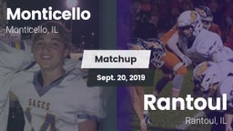 Matchup: Monticello High vs. Rantoul  2019