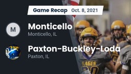 Recap: Monticello  vs. Paxton-Buckley-Loda  2021