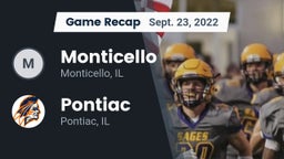 Recap: Monticello  vs. Pontiac  2022