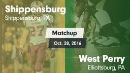 Matchup: Shippensburg High vs. West Perry  2016