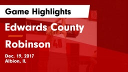 Edwards County  vs Robinson Game Highlights - Dec. 19, 2017