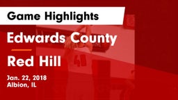 Edwards County  vs Red Hill Game Highlights - Jan. 22, 2018