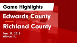 Edwards County  vs Richland County  Game Highlights - Jan. 27, 2018
