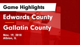 Edwards County  vs Gallatin County Game Highlights - Nov. 19, 2018