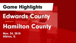 Edwards County  vs Hamilton County Game Highlights - Nov. 24, 2018