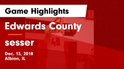 Edwards County  vs sesser Game Highlights - Dec. 13, 2018