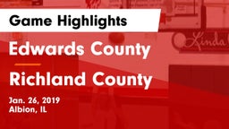 Edwards County  vs Richland County  Game Highlights - Jan. 26, 2019