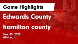 Edwards County  vs hamilton county Game Highlights - Jan. 23, 2020
