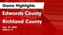 Edwards County  vs Richland County  Game Highlights - Feb. 25, 2020