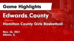 Edwards County  vs Hamilton County Girls Basketball Game Highlights - Nov. 26, 2021