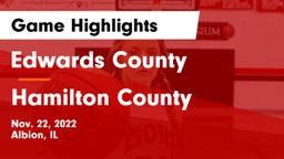 Edwards County  vs Hamilton County Game Highlights - Nov. 22, 2022