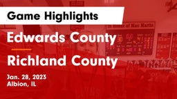 Edwards County  vs Richland County  Game Highlights - Jan. 28, 2023